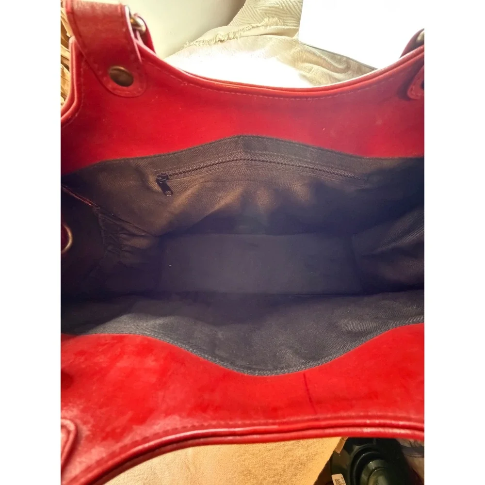 Vtg Burgundy Floral Etched Satchel Handbag Oxblood Bag Cottaecore Dark Academia